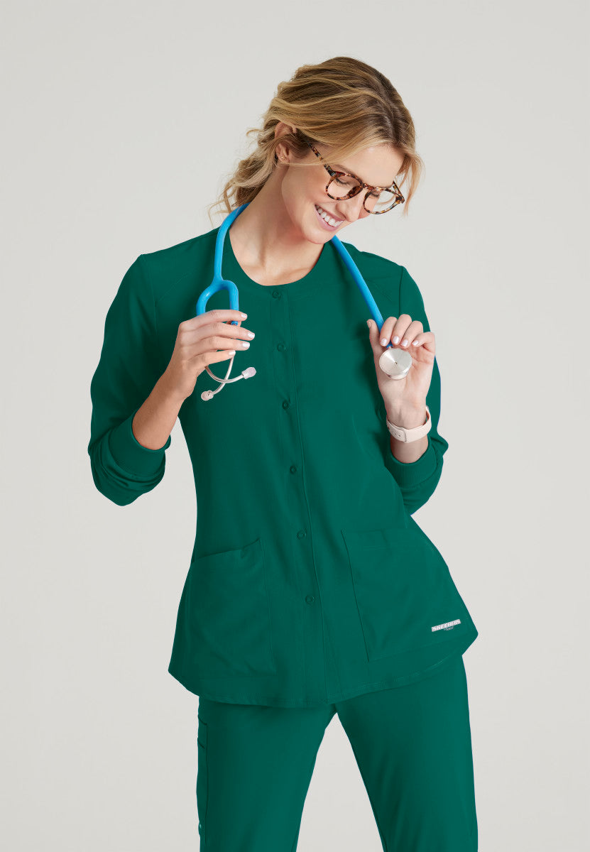 Stability Snap-Front Scrub Jacket