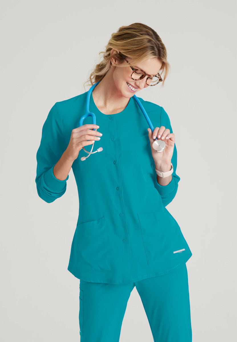Stability Snap-Front Scrub Jacket