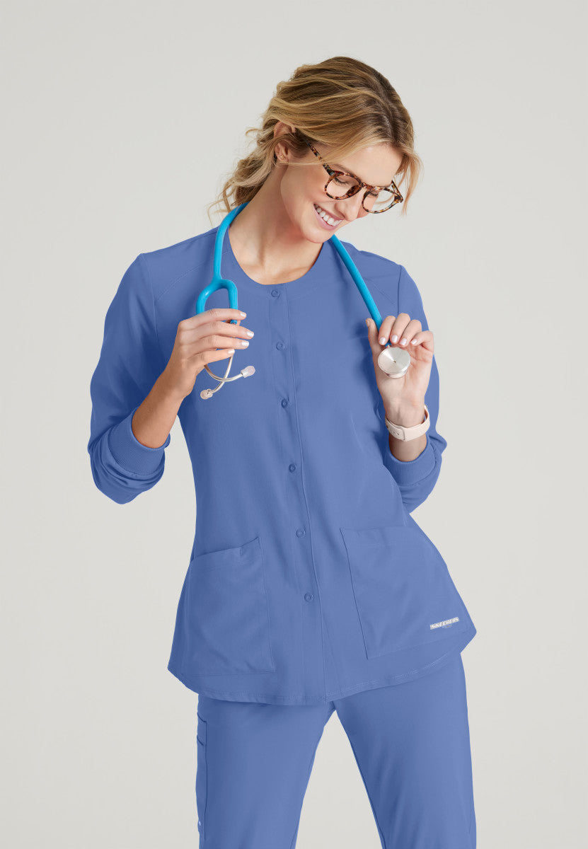 Stability Snap-Front Scrub Jacket