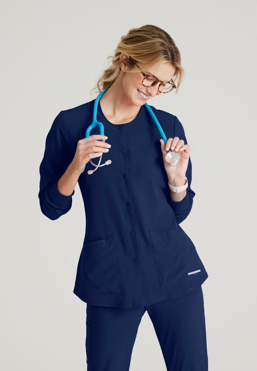 Stability Snap-Front Scrub Jacket