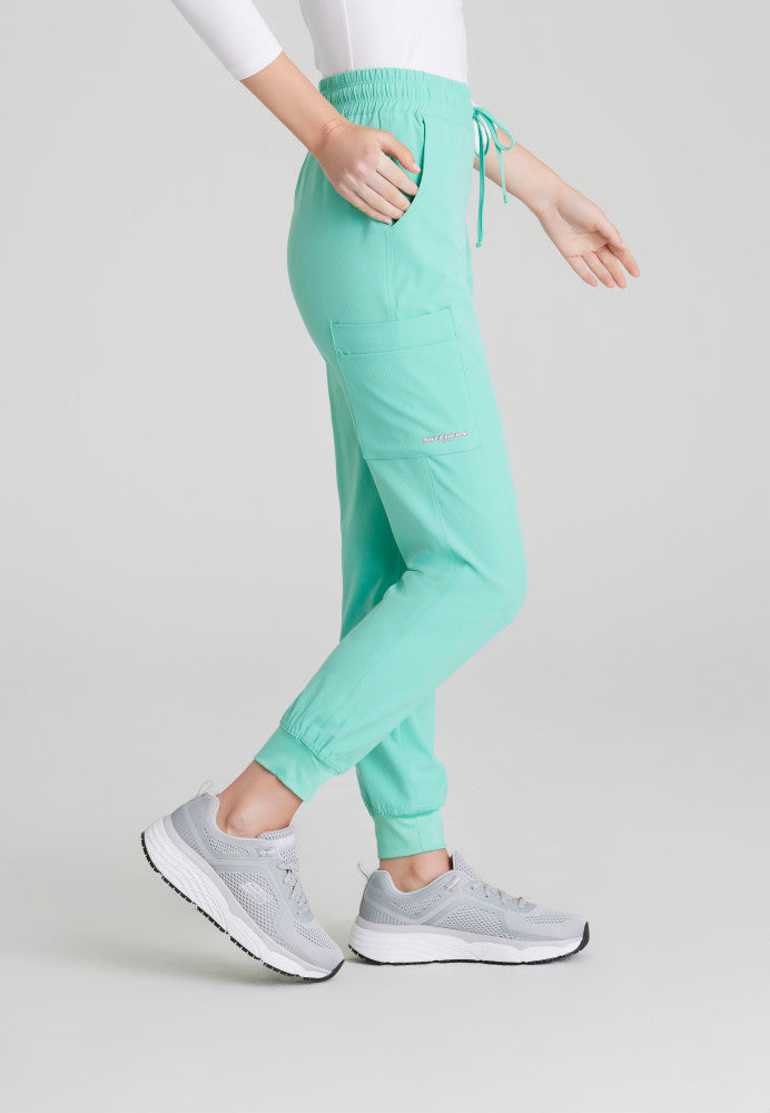 Skechers | Theory 4-Pocket Mid-Rise Jogger Scrub Pant Women's Scrub Jogger Skechers   