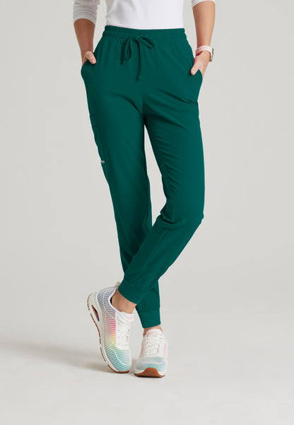 Petite Skechers | Theory 4-Pocket Mid-Rise Jogger Scrub Pant Women's Petite Scrub Jogger Skechers Hunter Green XXS 