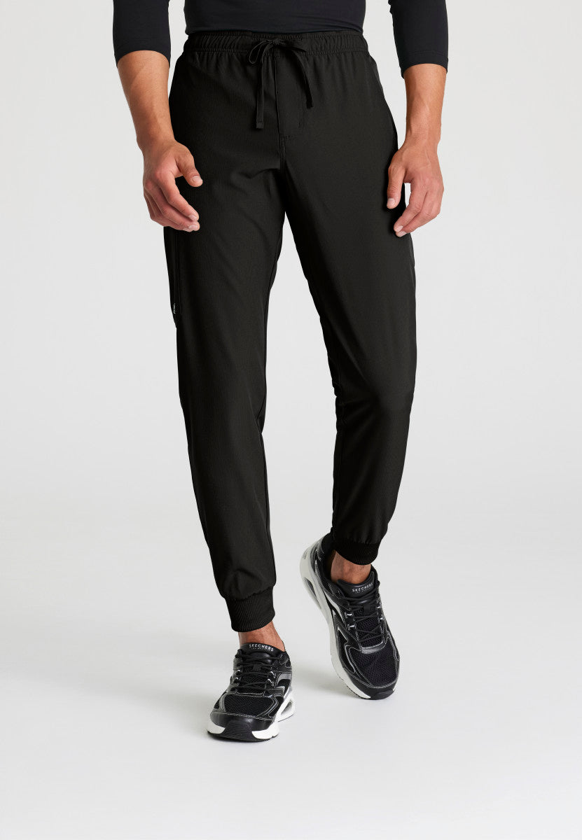 Structure 3-Pocket Jogger Scrub Pant Men's Scrub Jogger Skechers by Barco Black XS