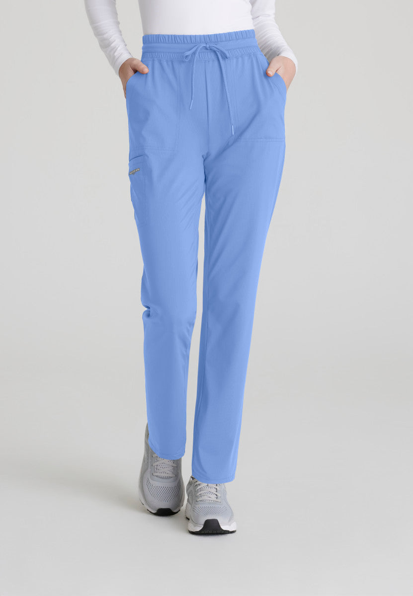 Reach Slim And Straight Scrub Pant Women's Scrub Pant Skechers Slip-ins Ciel Blue XXS