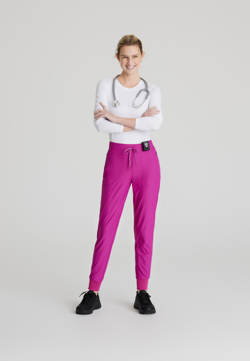 Pace 5-Pocket Ribbed Cuff Jogger Women's Scrub Jogger Skechers Slip-ins by Barco