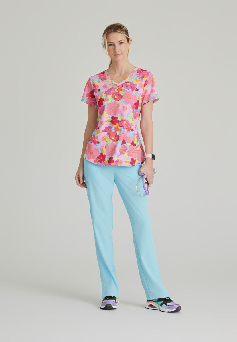 Skechers Blissful Blossom Scrub Top Women's Print Scrub Top Skechers