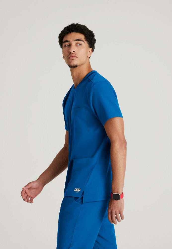 Thesis 3-Pocket Round Neck Scrub Top Men's Scrub Top Skechers by Barco