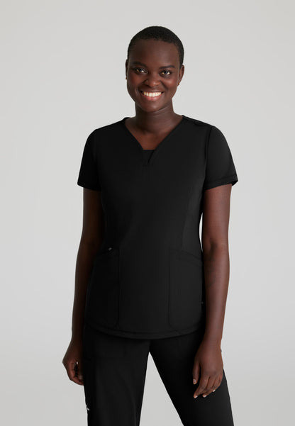 Skechers Slip-ins | Serene 3-Pocket V-Neck Scrub Top Women's Scrub Top Skechers Slip-ins Black XXS 