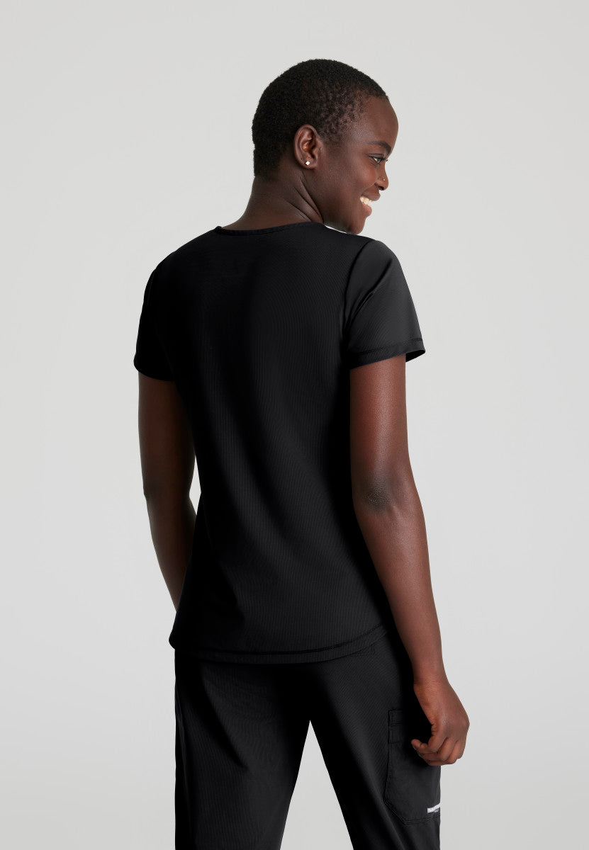 Serene Knit Scrub Top – V-Neck, 3 Pockets, Stretch Women's Scrub Top Skechers Slip-ins by Barco