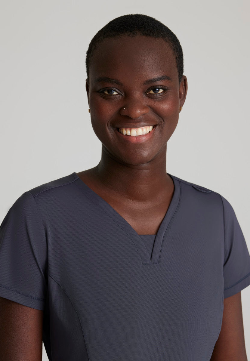 Serene 3-Pocket V-Neck Scrub Top Women's Scrub Top Skechers Slip-ins