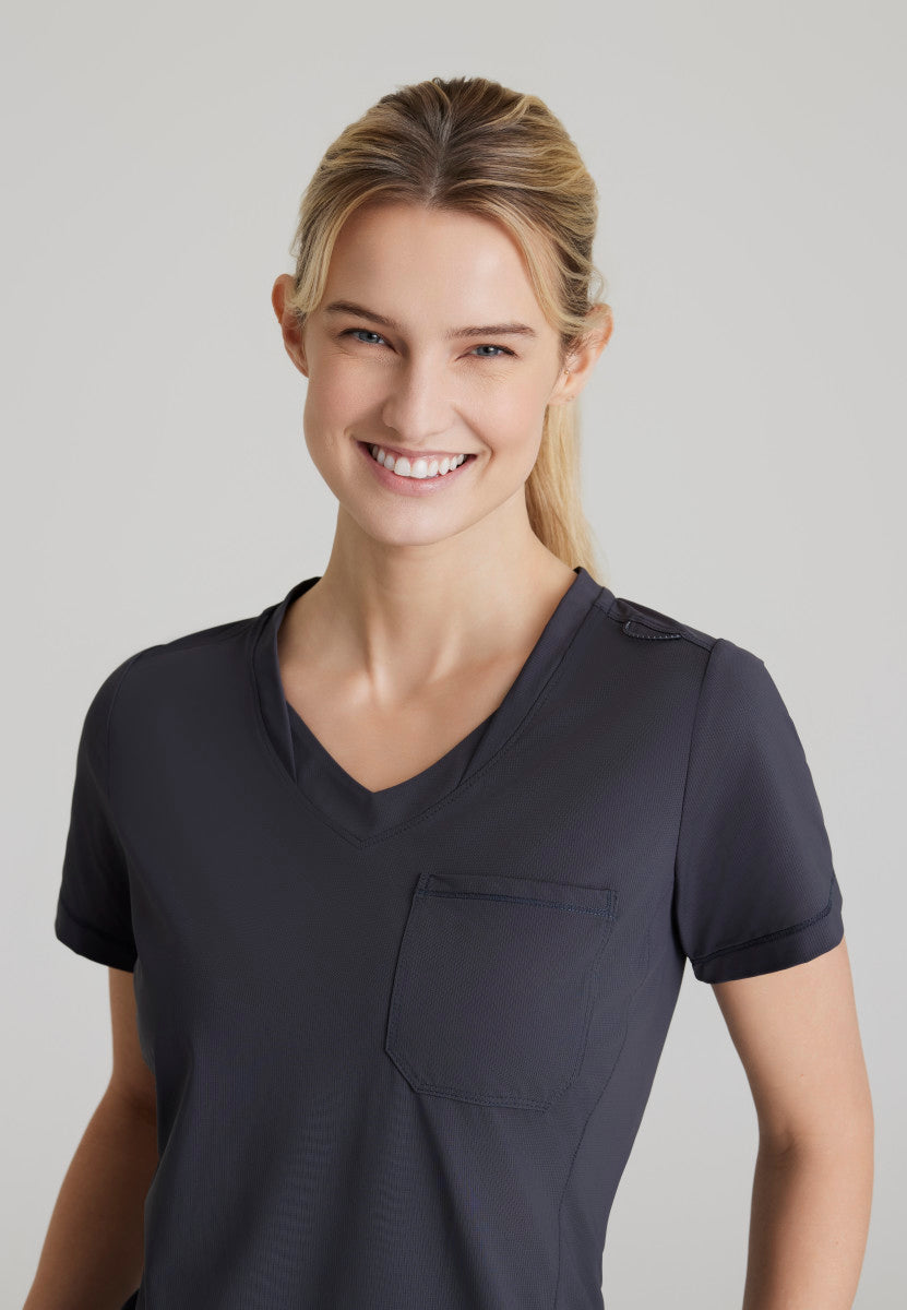 Flow 1-Pocket Tulip Hem Scrub Top Women's Scrub Top Skechers Slip-ins