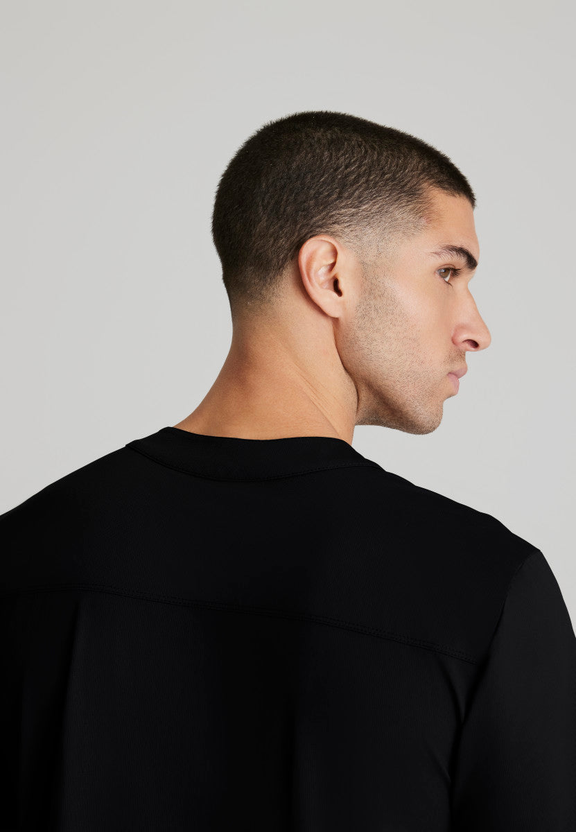 Flex Single Pocket Curved Neck Scrub Top Men's Scrub Top Skechers Slip-ins