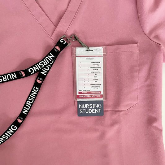 Nursing Student Designation Badge with Reference Information Designation Badge NurseIQ Charcoal  