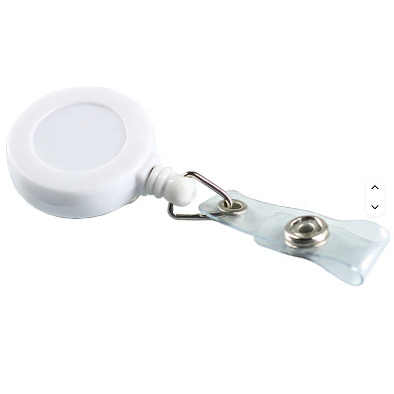 Retractable ID Badge Reel Retractable Badge Reel Lasalle Uniform White