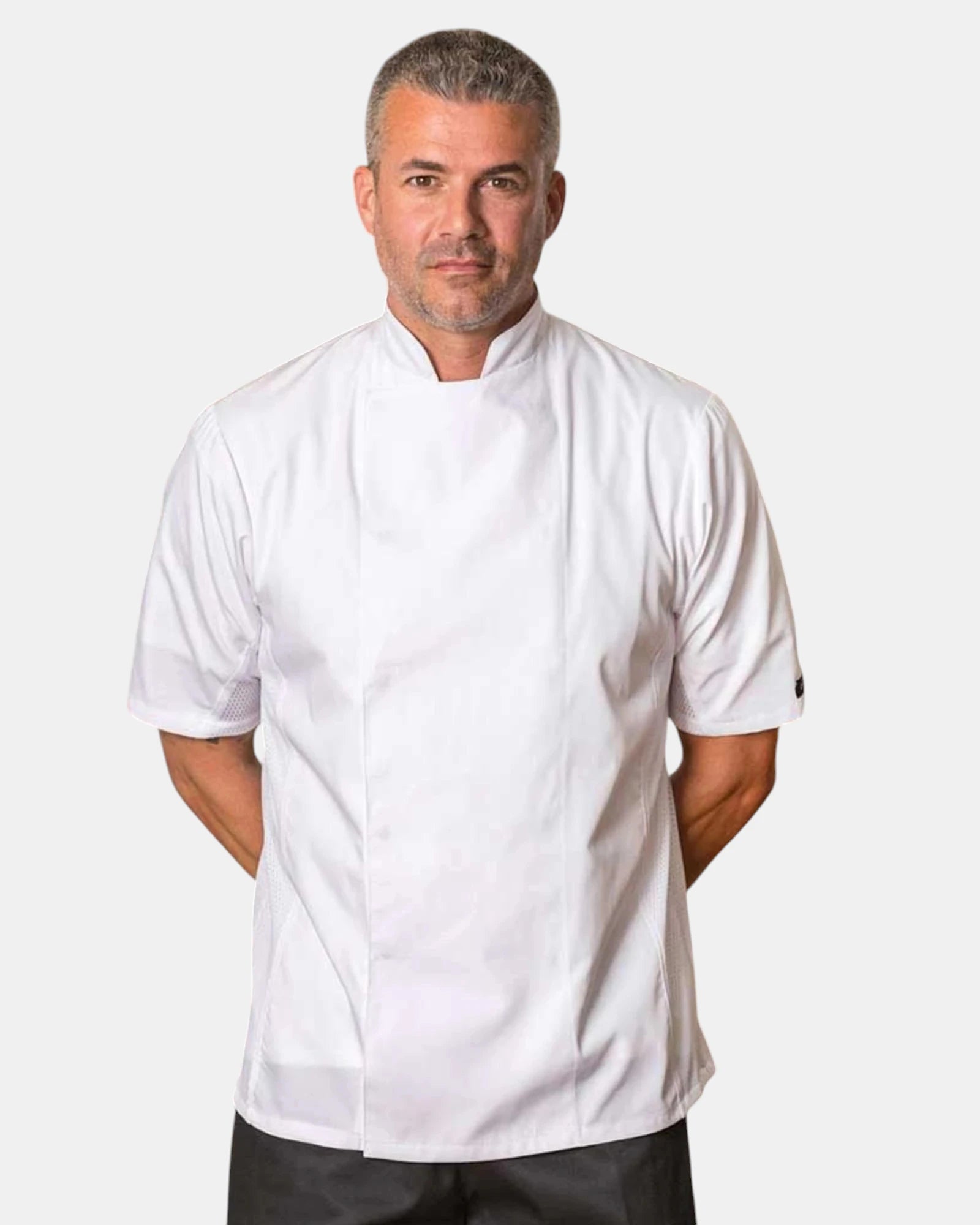 Premium Uniforms 5304 Slim Fit White Chef Coat Front View