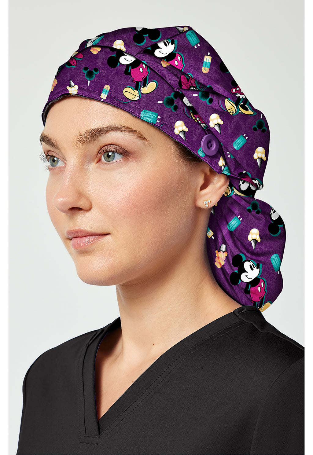 Tooniforms Mickey Yummy Freeze Bouffant Scrub Hat