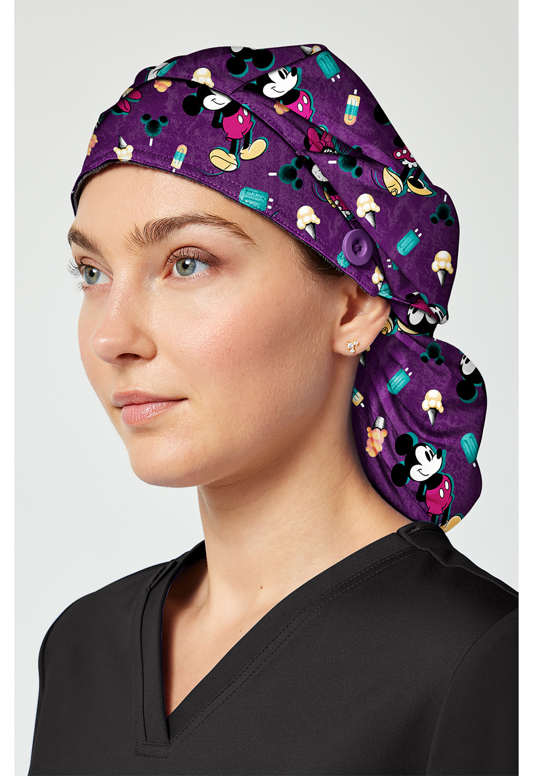 Tooniforms Mickey Yummy Freeze Bouffant Scrub Hat
