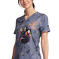 Hocus Pocus V-Neck Scrub Top Women's Holiday Print Scrub Top Cherokee Prints   