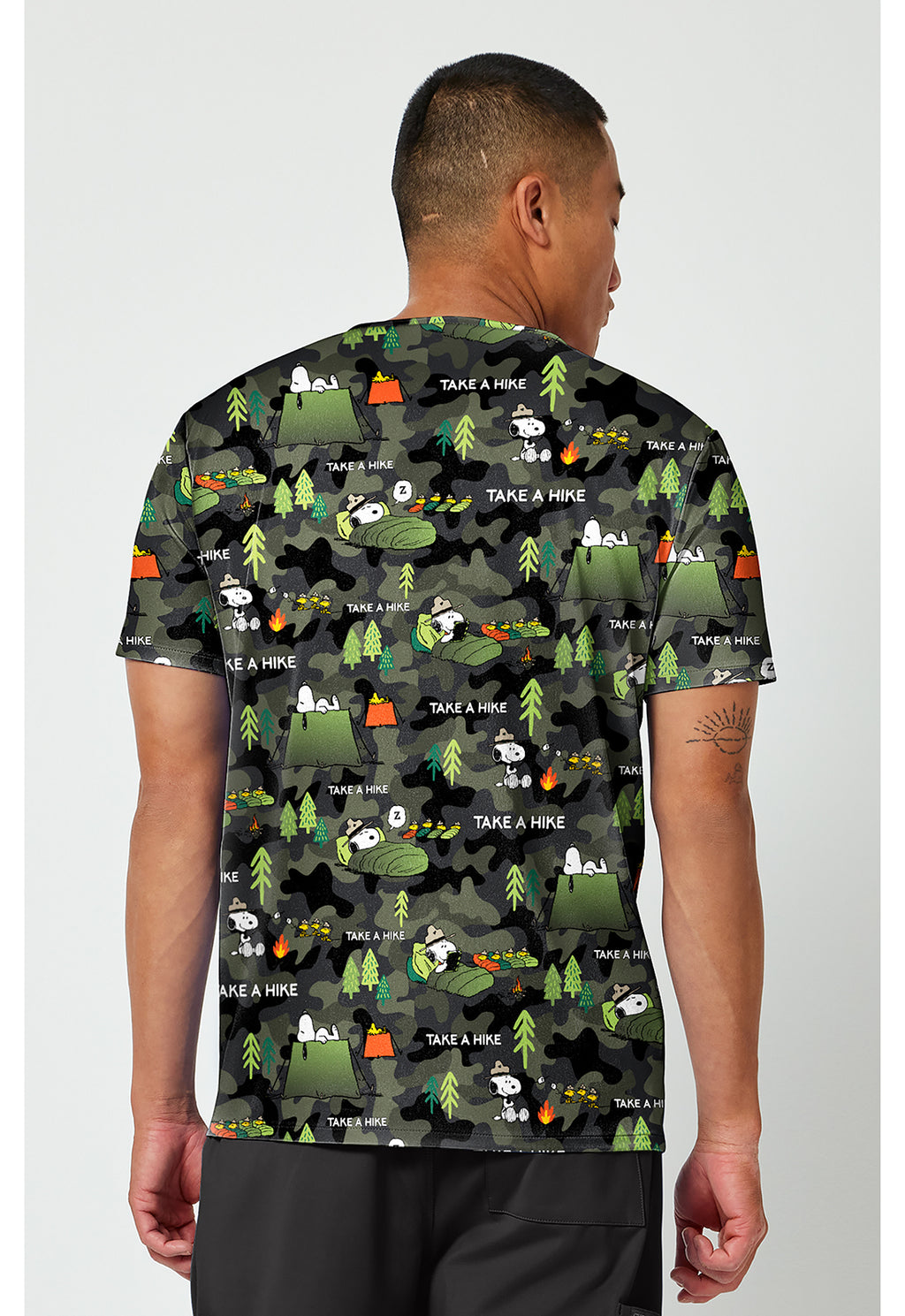 Snoopy Outdoors Scrub Top