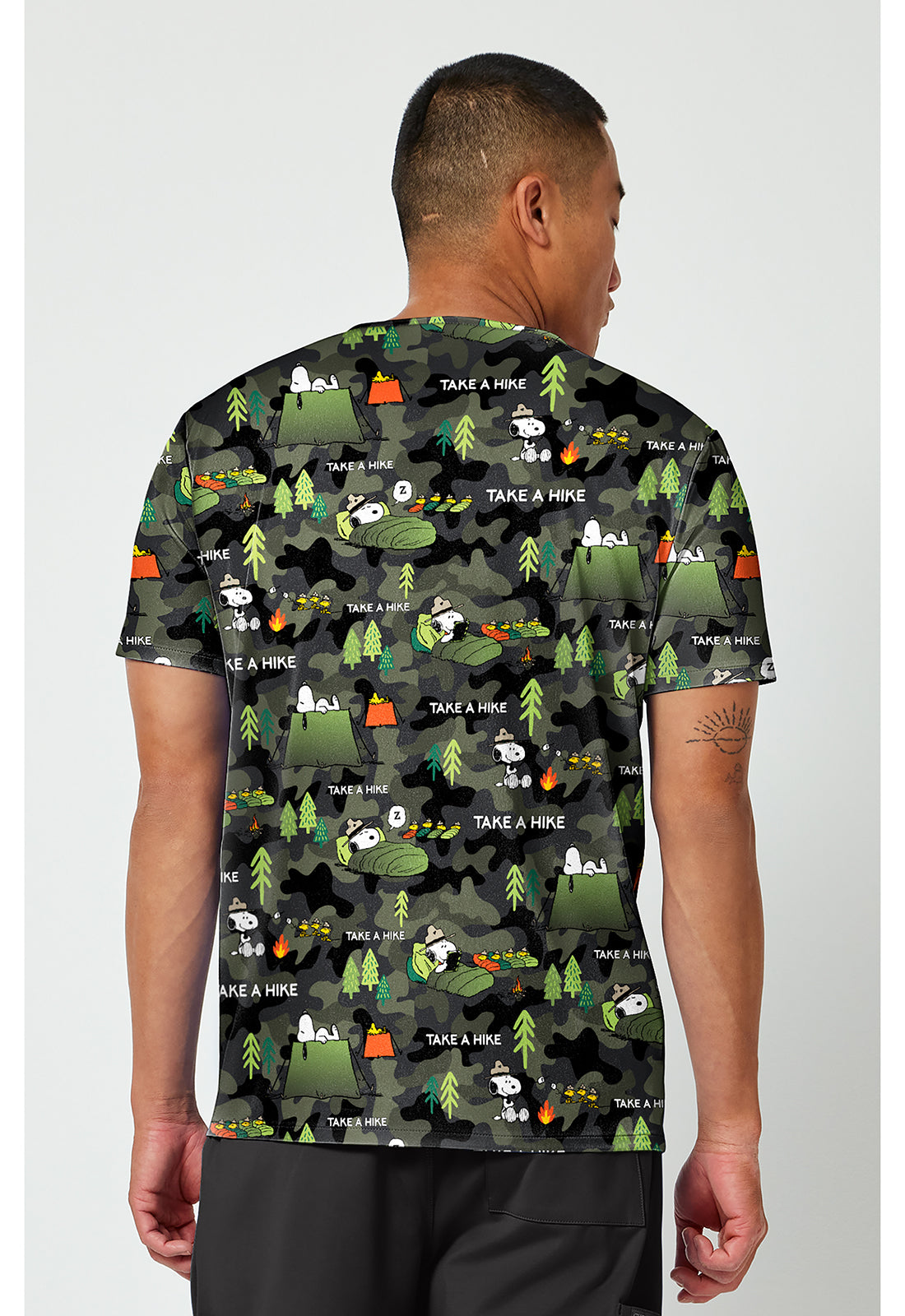 Snoopy Outdoors Scrub Top