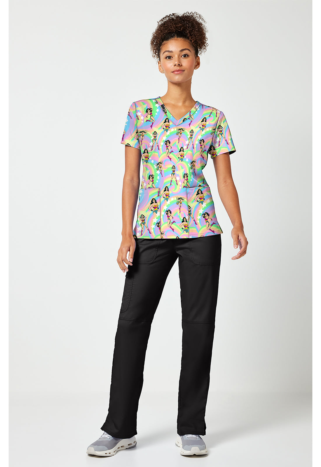 Wonder Woman Realm Of Heroes Scrub Top