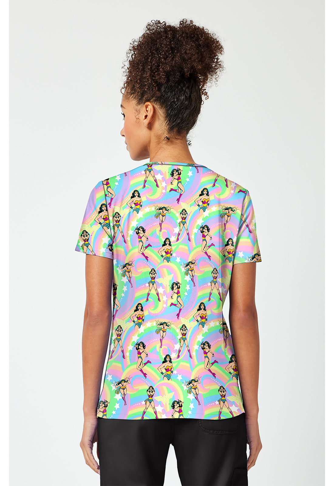 Wonder Woman Realm Of Heroes Scrub Top