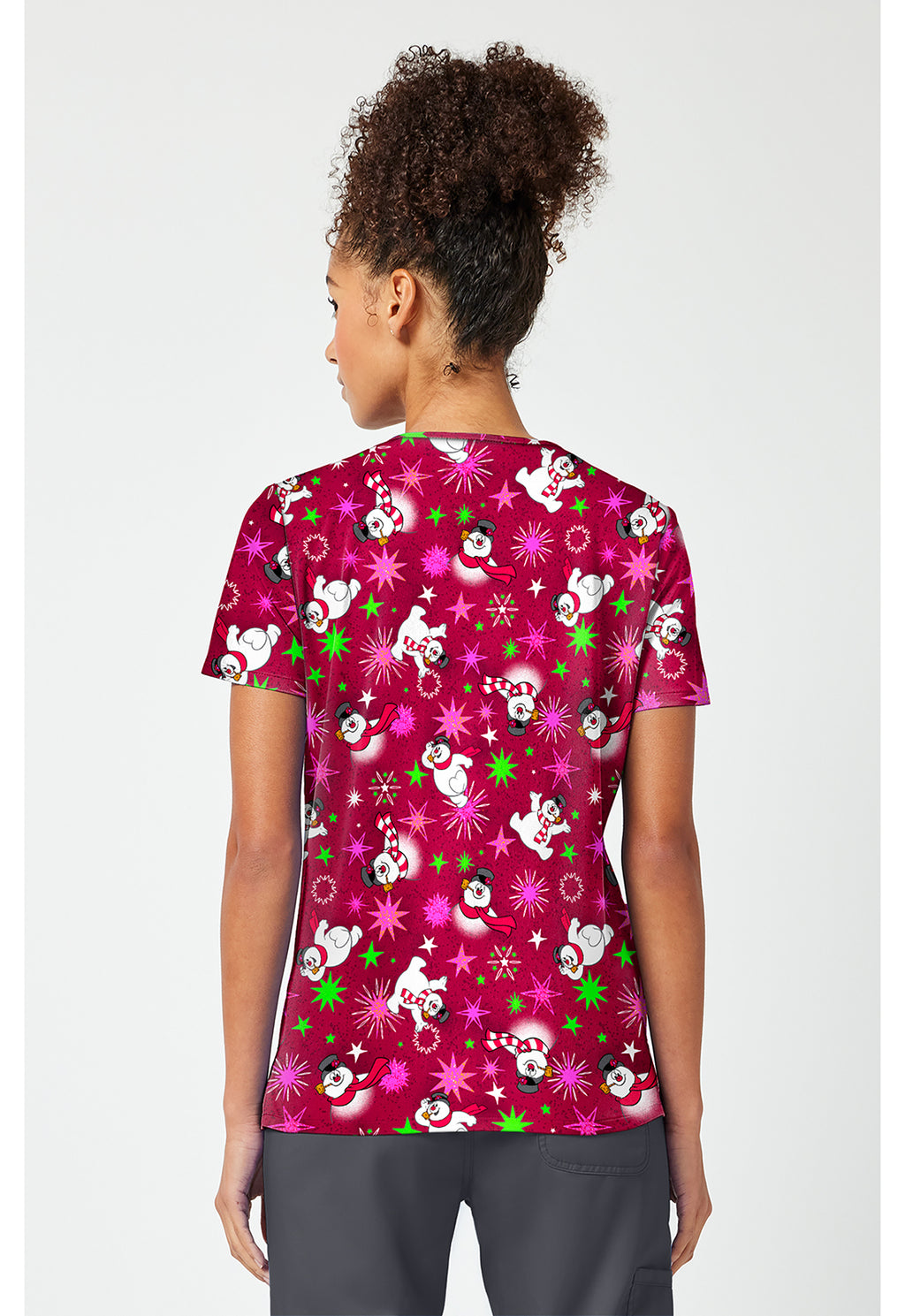 Frosty the Snowman Christmas Scrub Top