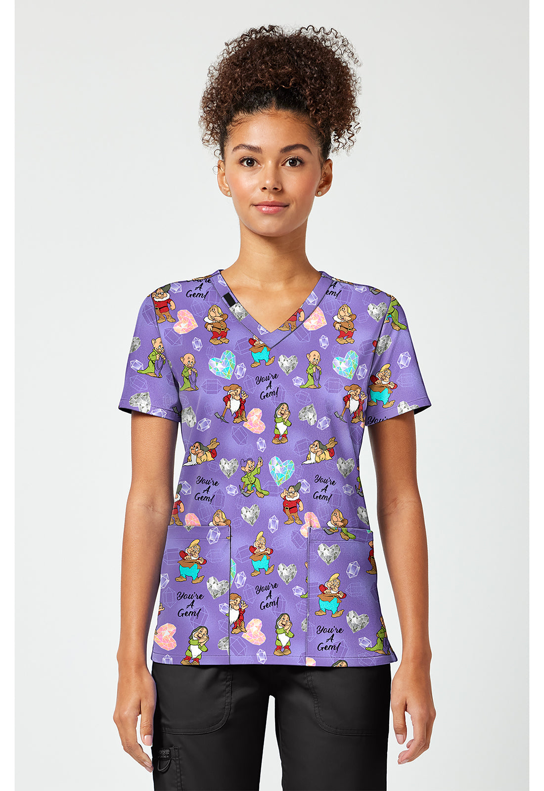 Snow White and the Seven Dwarfs Scrub Top