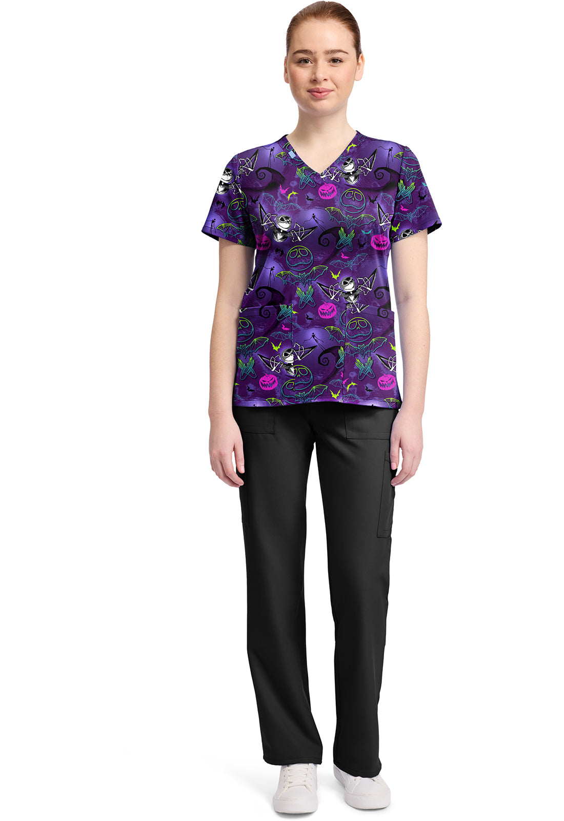 Disney Ghost-like Charm Print Scrub Top
