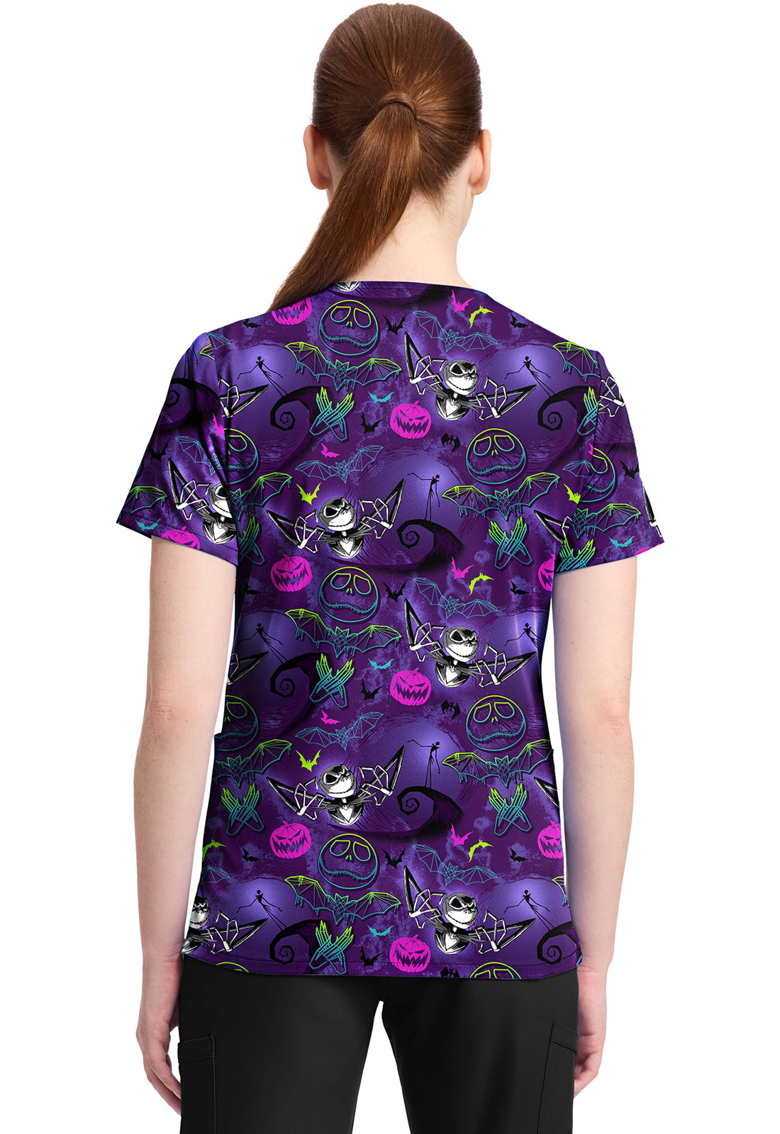 Disney Ghost-like Charm Print Scrub Top