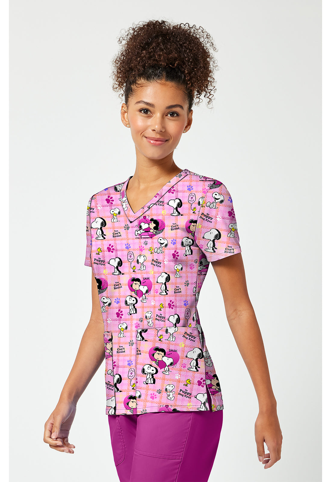 Snoopy Eyes Scrub Top
