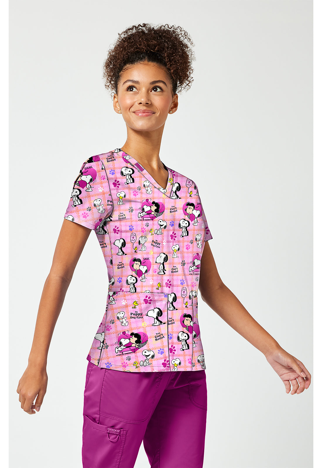 Snoopy Eyes Scrub Top