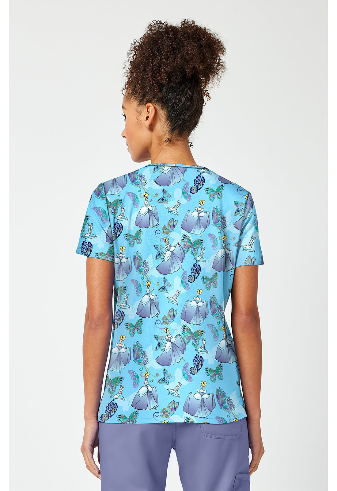 Back view of the Cinderella Flight Scrub Top