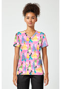 Front view of the Disney Princess Scrub Top