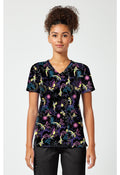 Front view of the Peter Pan Tinkerbell Scrub Top