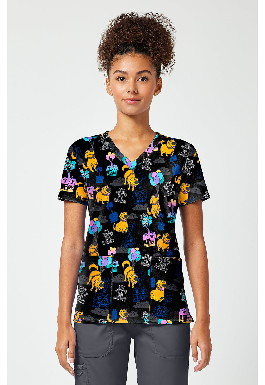 Up With Dug Scrub Top
