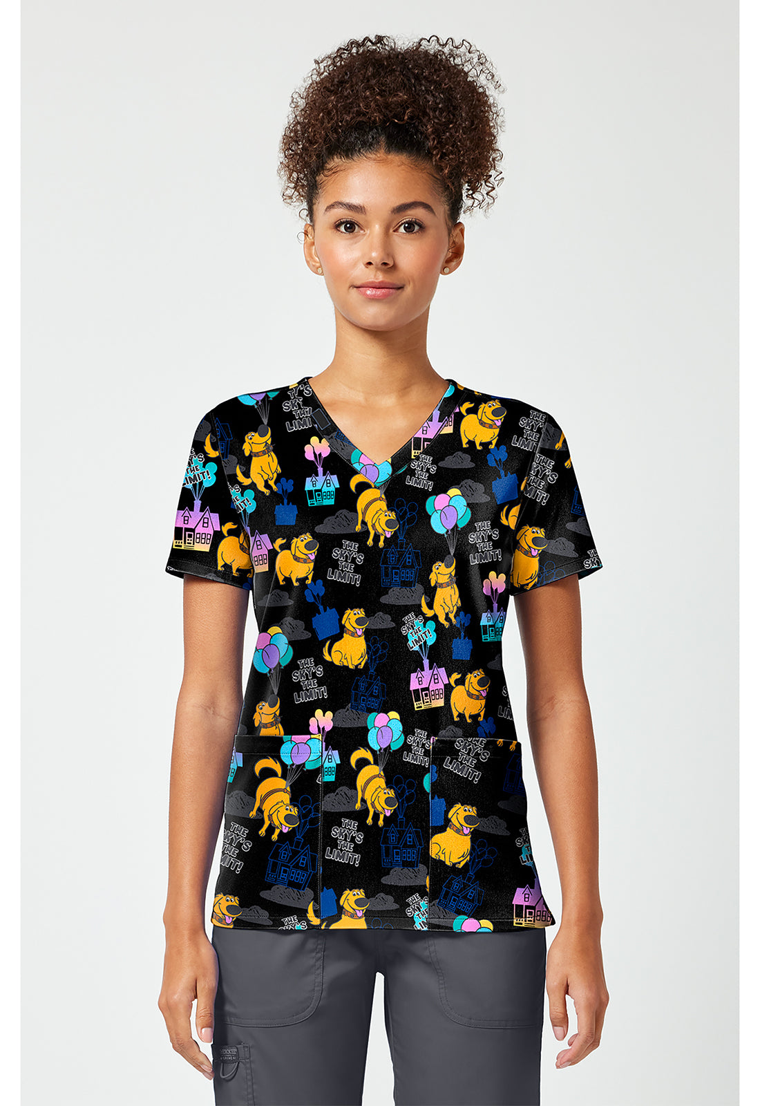 Up With Dug Scrub Top