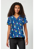 Alice In Wonderland Bow-tanical Scrub Top