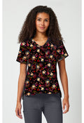 Front view Tooniforms Wonder Woman Super Celestial Scrub Top TF797 DMTS
