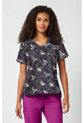 Front view Tooniforms Dumbo Star Scrub Top TF797 DUOS