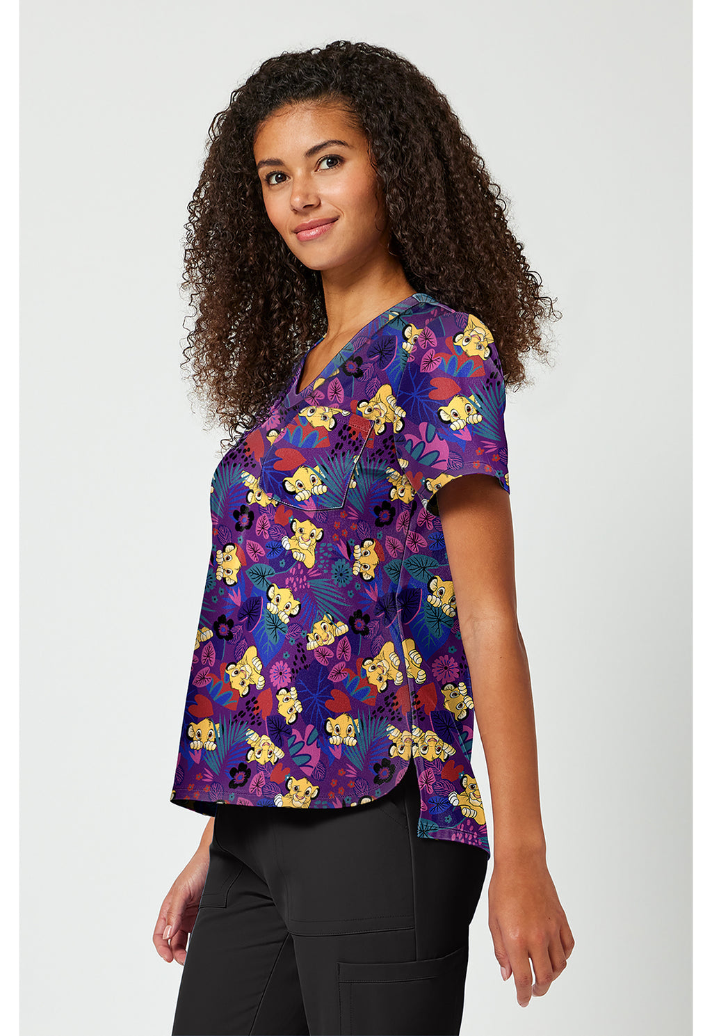 Side View Tooniforms The Lion King Simba-sational Scrub Top TF797_LKAL