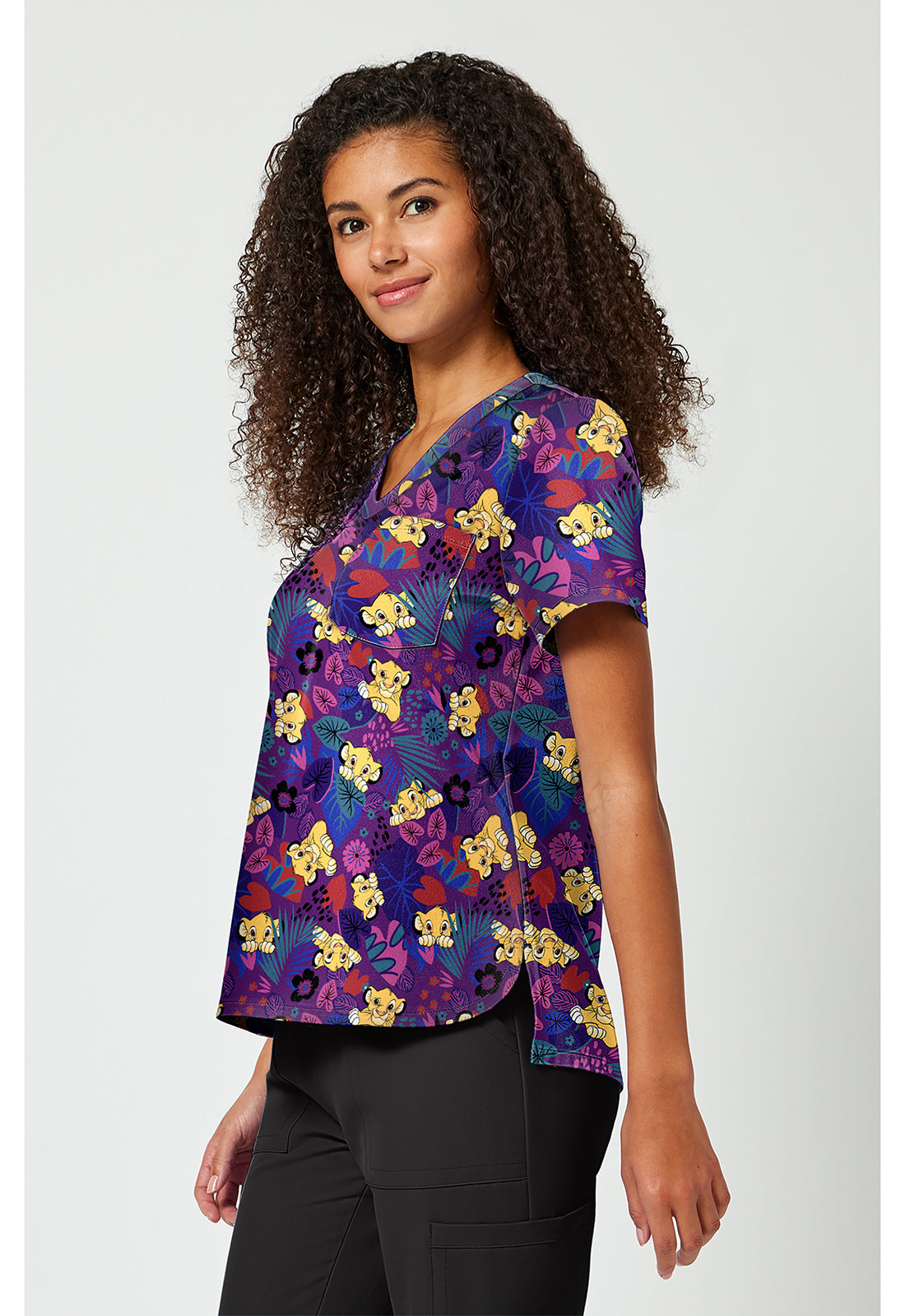 Side View Tooniforms The Lion King Simba-sational Scrub Top TF797_LKAL