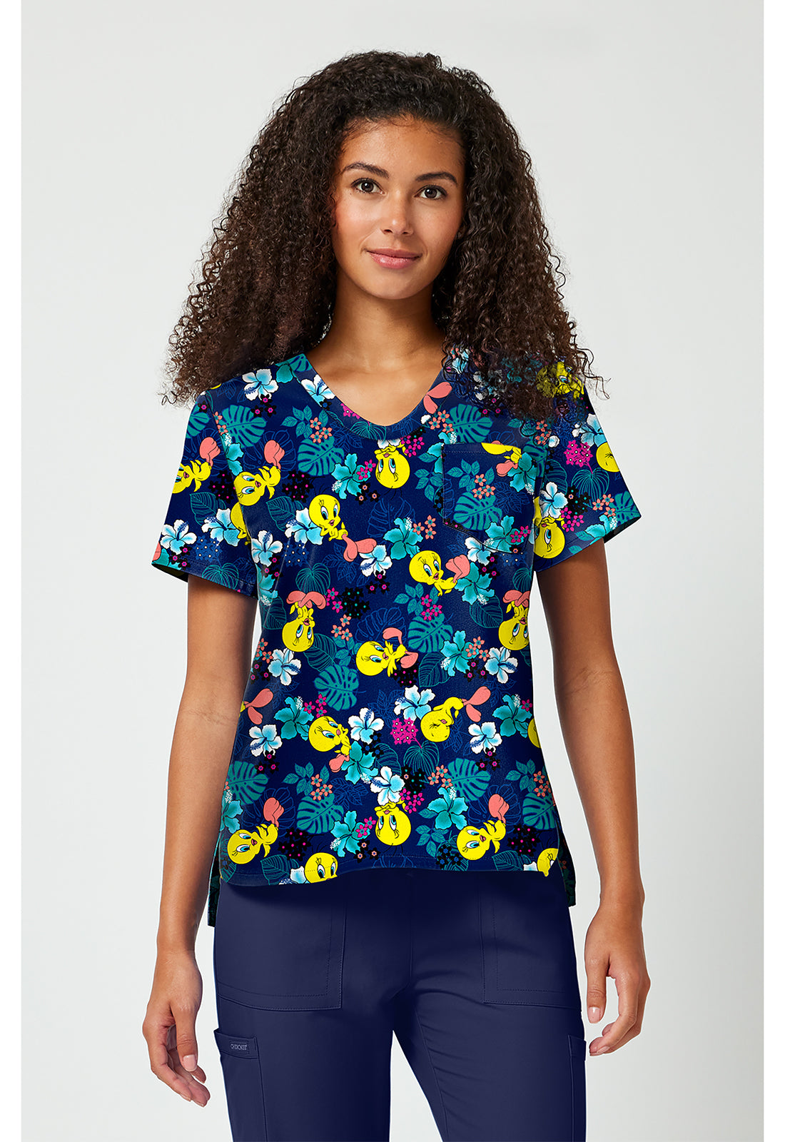 Tropic Of Tweety Bird Scrub Top
