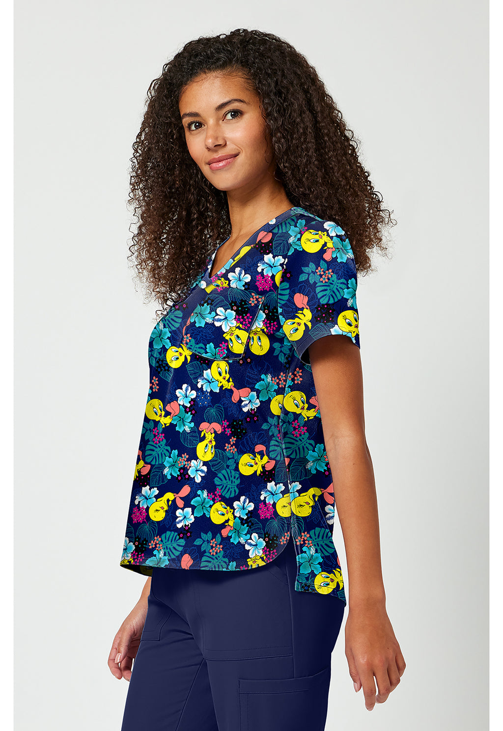 Tropic Of Tweety Bird Scrub Top