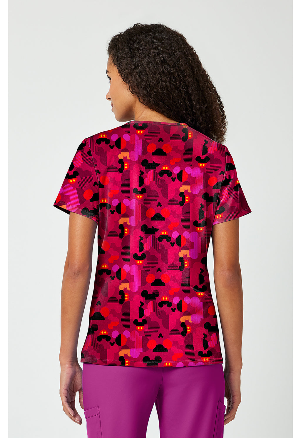 Mickey Mouse Ears A Geo Scrub Top