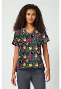 Front View Tooniforms Mickey Mouse Jingle Scrub Top TF797 MKYJ