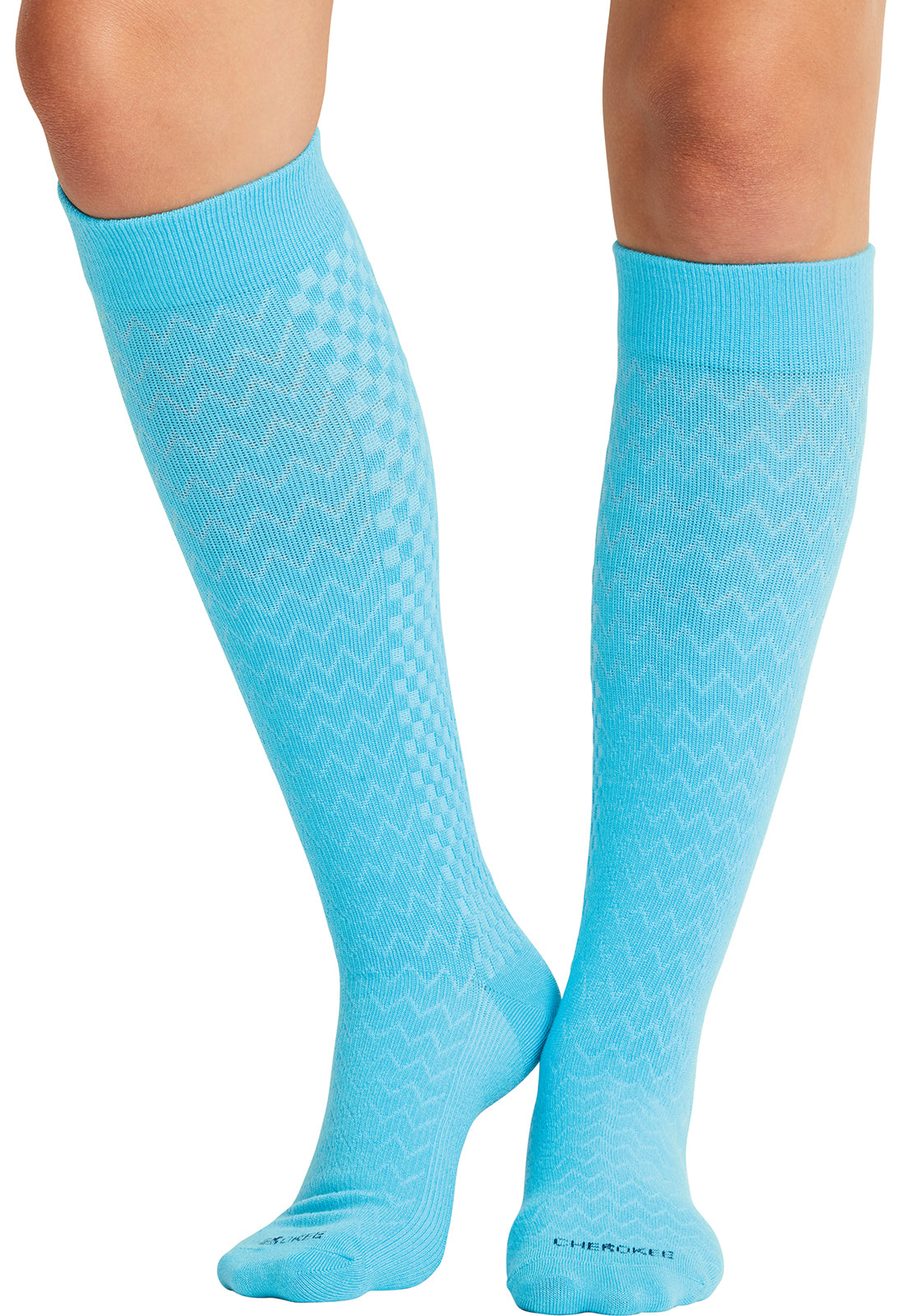 True Support Compression Socks 10-15 mmHg Compression Socks Cherokee Legwear Turquoise Regular 