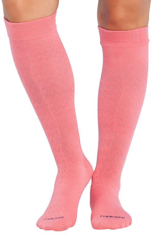 True Support Compression Socks 10-15 mmHg Compression Socks Cherokee Legwear Pink Melon Regular 