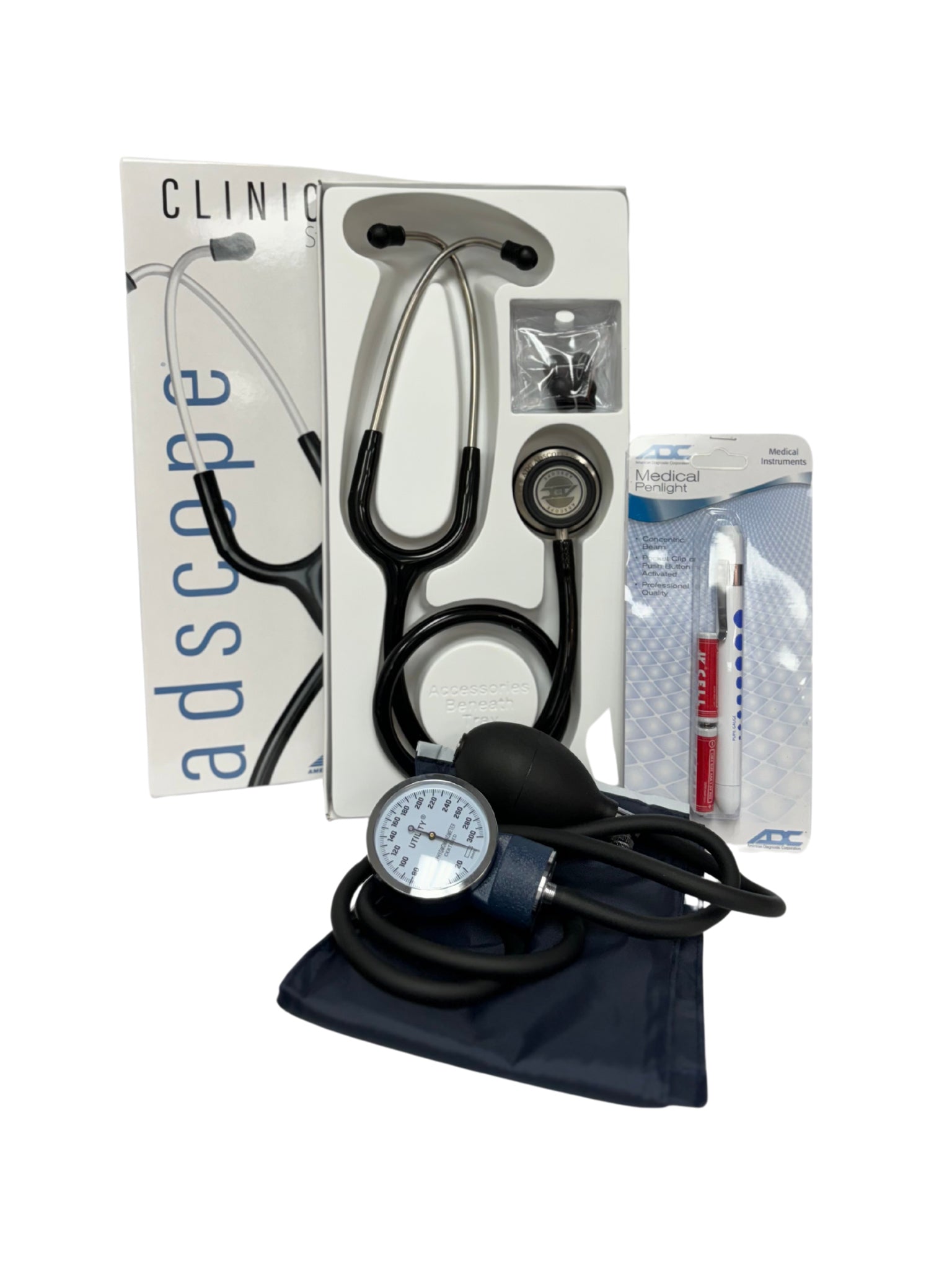 ADC Nursing Kit – Adscope® 608 Stethoscope, Blood Pressure Cuff & Pen Light Bundle Nursing Kit American Diagnostic