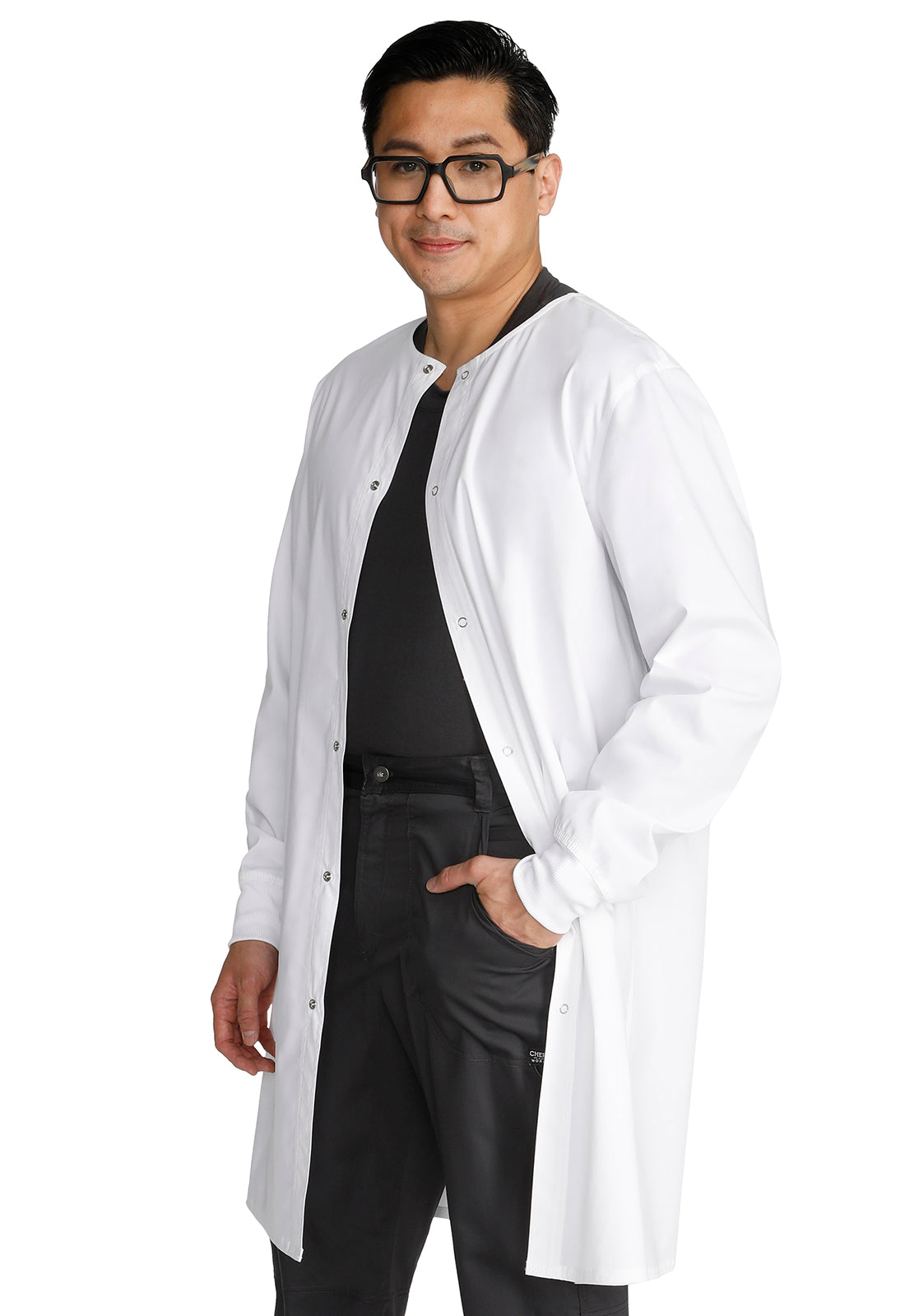 Unisex 40" Snap Front Lab Coat Unisex Lab Coat Cherokee Workwear S  